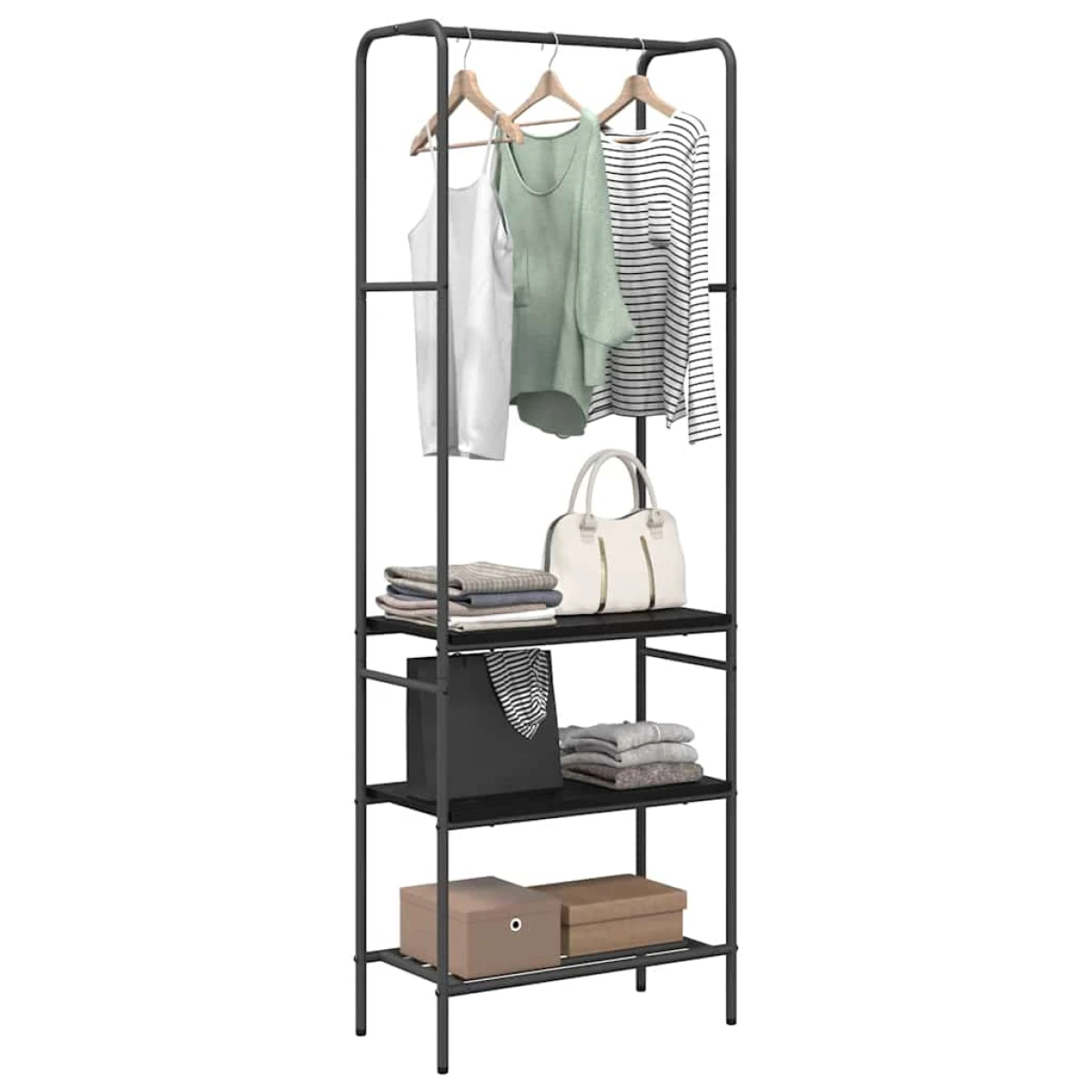 vidaXL vidaXL Clothes Rack With Shelves 60x30x171 cm Slim Tall Frame For Home Organization - Wardrobe