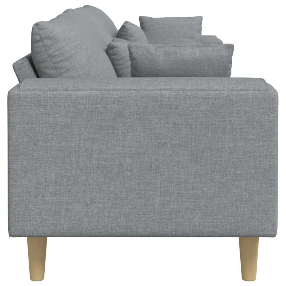 vidaXL Quality Fabric Sofa 208 cm Cushions Light Grey For Home - Sofa