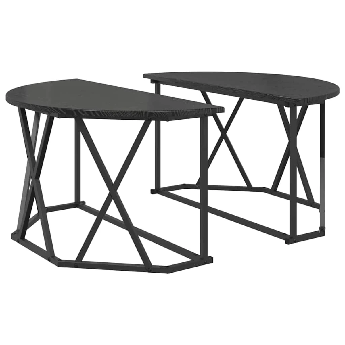 vidaXL VidaXL Coffee Table 80x80x42 cm Black Oak Matte Living Room - Coffee Table