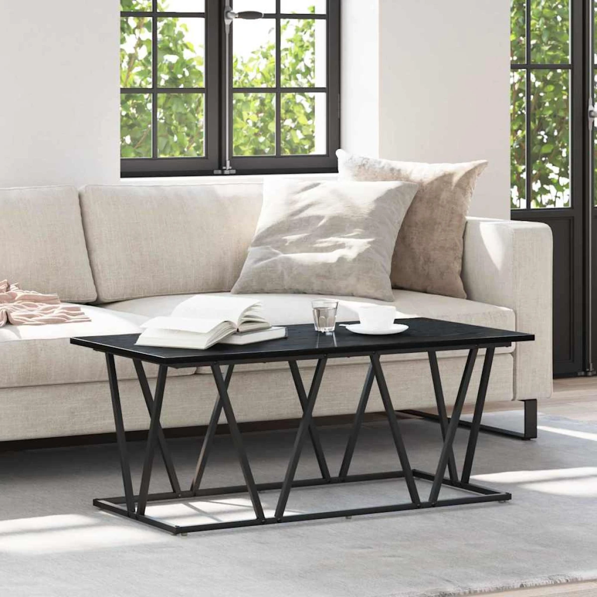 VidaXL Coffee Table 100 x 50 x 40 cm Black Oak Living by vidaXL