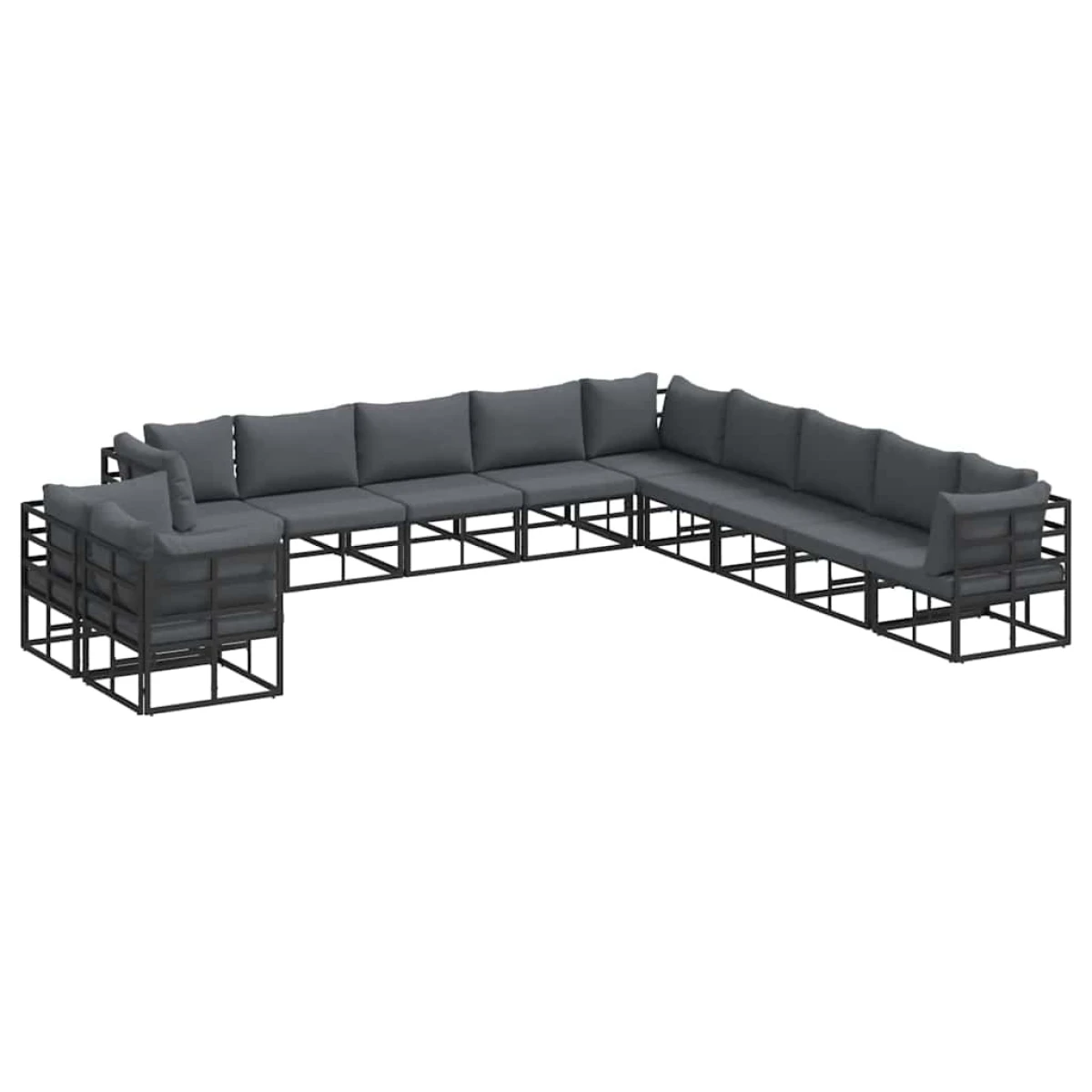 Premium Garden Sofa Set 11-Pcs Cushioned Patio by vidaXL
