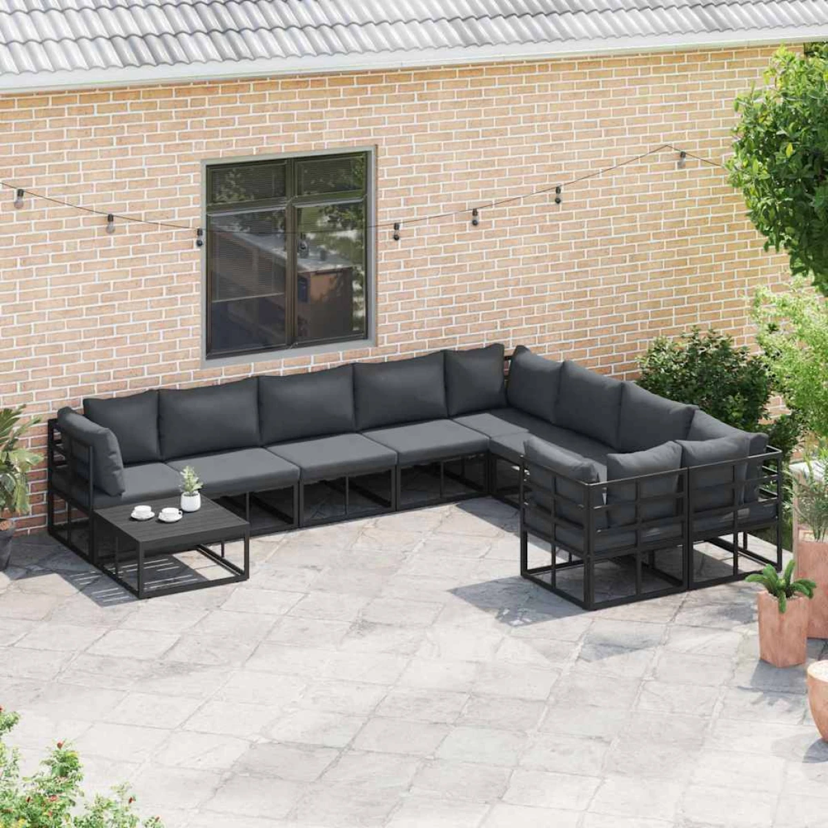 vidaXL Premium Outdoor Sofa Set 9pc Weatherproof Patio - Garden Sofa Sets