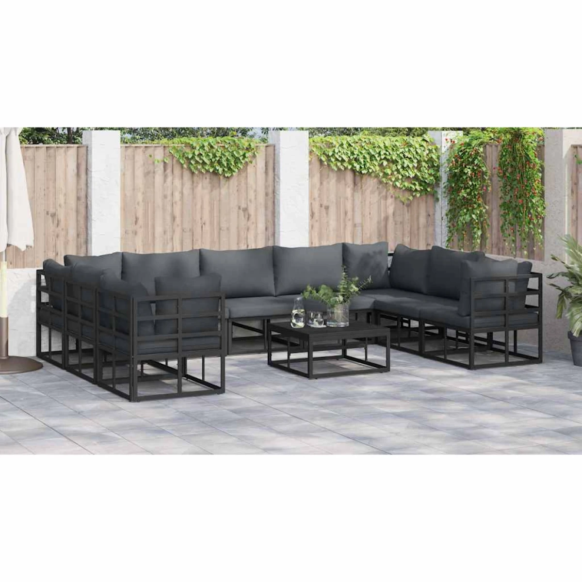 vidaXL Premium Outdoor Sofa Set 9pc Weatherproof Patio - Garden Sofa Sets