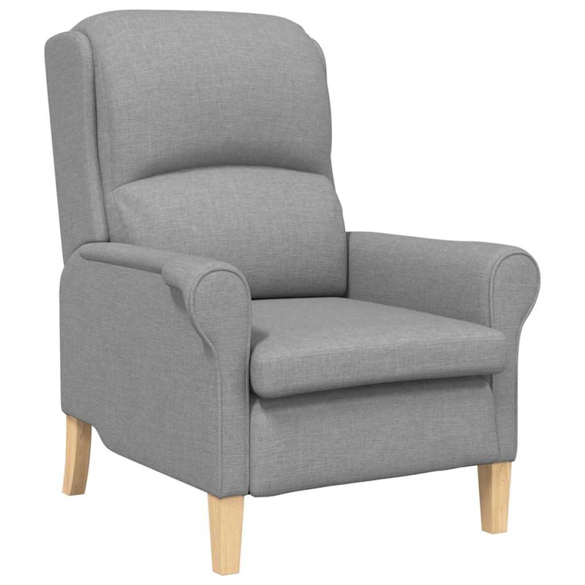 VidaXL Armchair 76x94x102 cm Light Grey Fabric Living Room by vidaXL