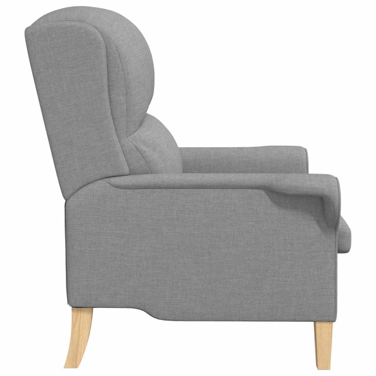 VidaXL Armchair 76x94x102 cm Light Grey Fabric Living Room by vidaXL