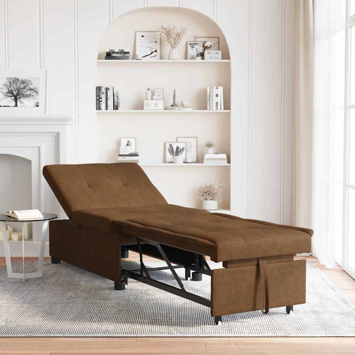 vidaXL VidaXL Sofa Bed 67x194x38 Faux Suede Leather Compact Living - Sofa Bed