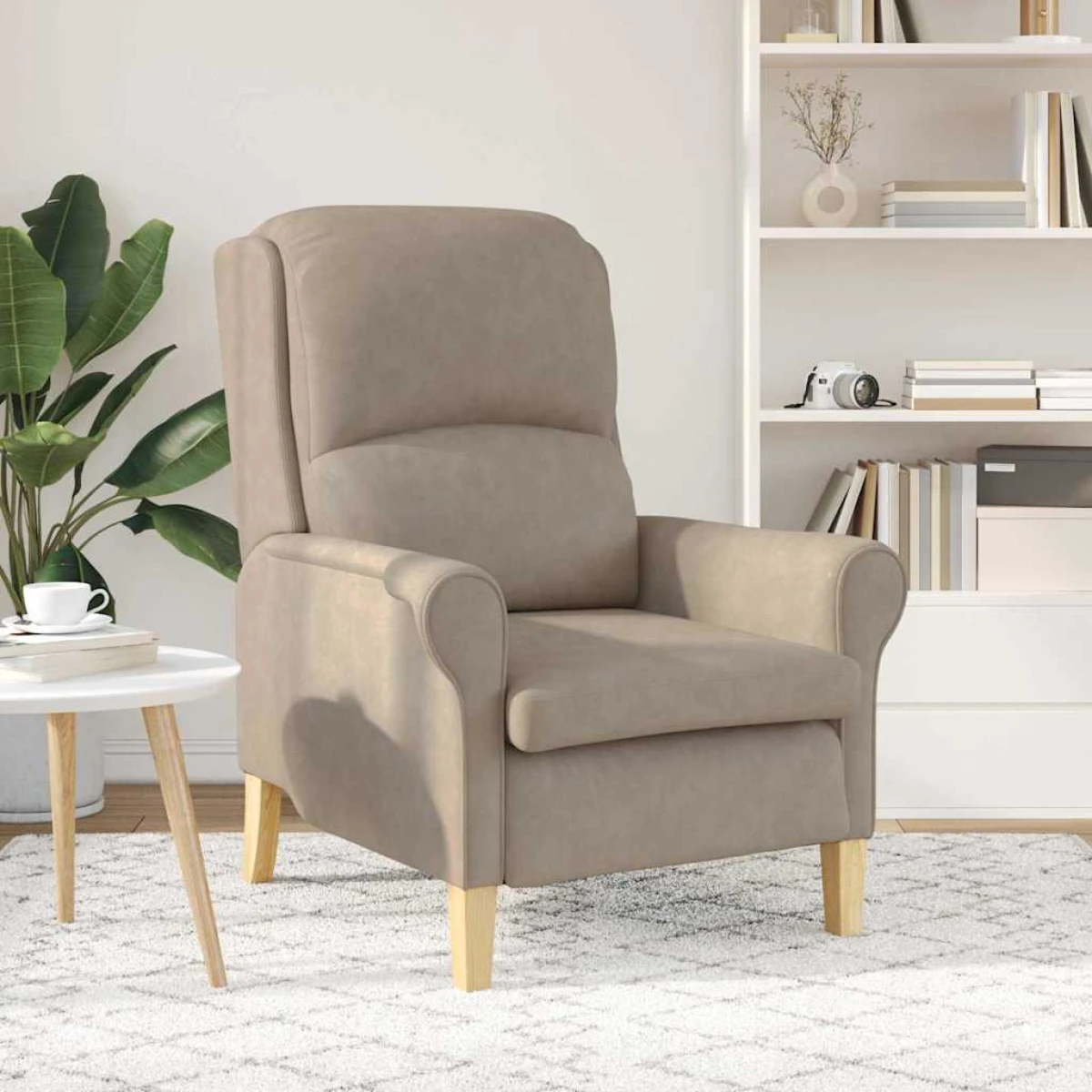 VidaXL Armchair Taupe 76x94x102 Cm Microfibre Living Room by vidaXL
