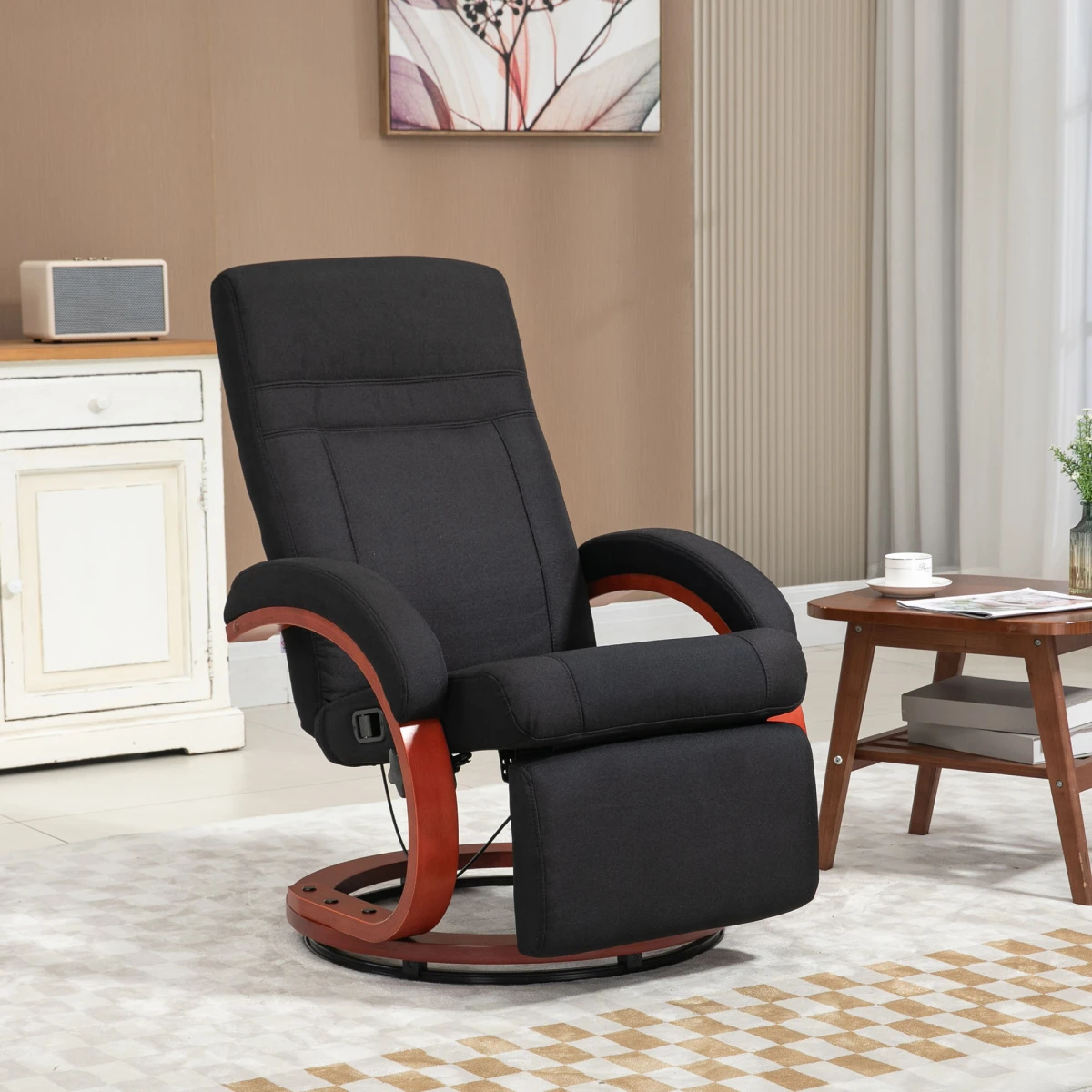 HOMCOM Manual Recliner Chair With Footrest For Living Room by HOMCOM