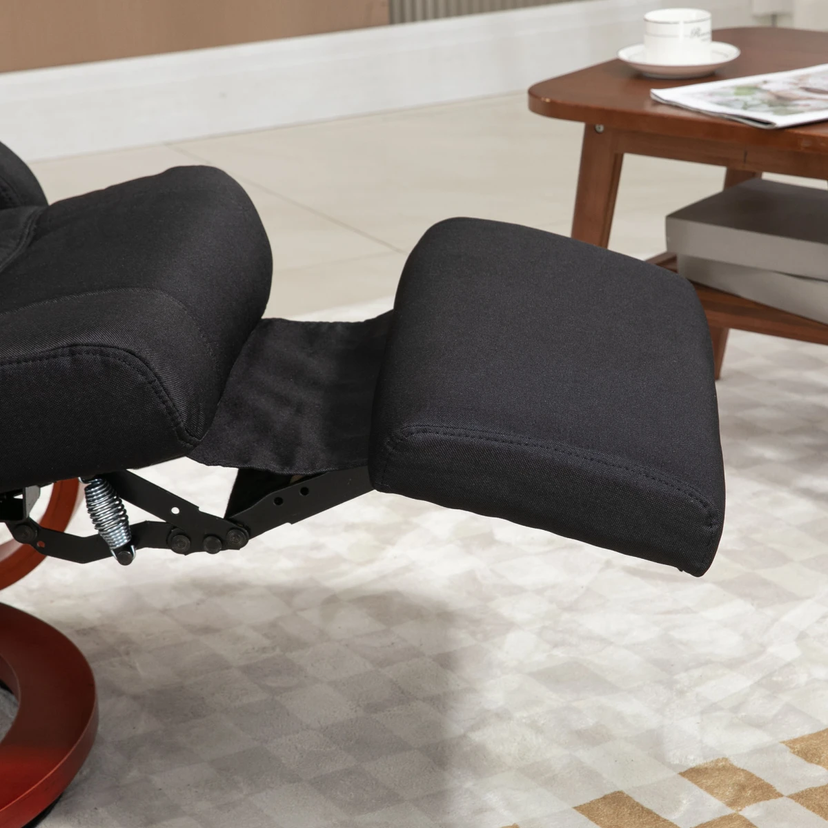 HOMCOM Manual Recliner Chair With Footrest For Living Room - Recliner