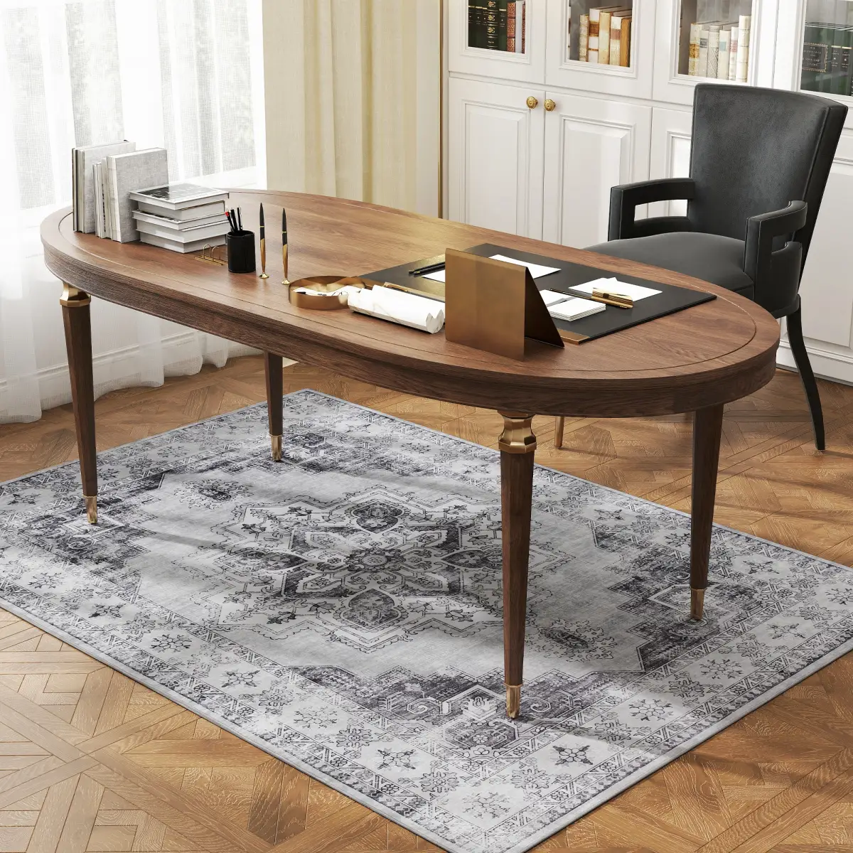 HOMCOM HOMCOM Flannel Non-Slip Washable Rug for Living Room - Rug