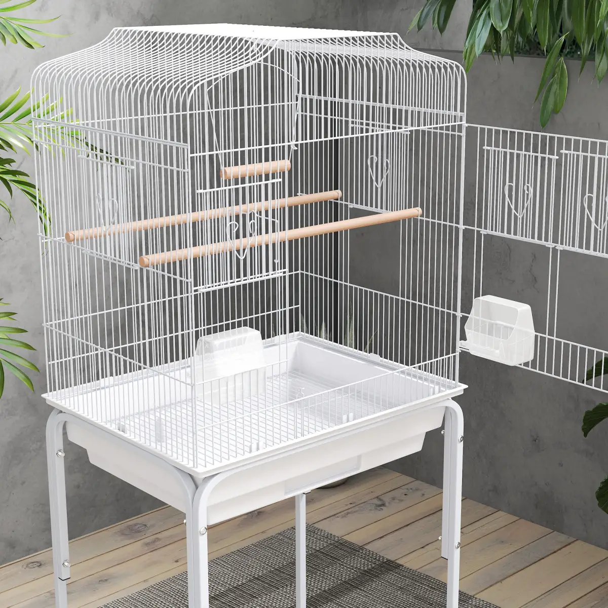 PawHut PawHut Bird Cage for Budgie Finch Canary Parakeet W/ Stand Tray - Bird Cage
