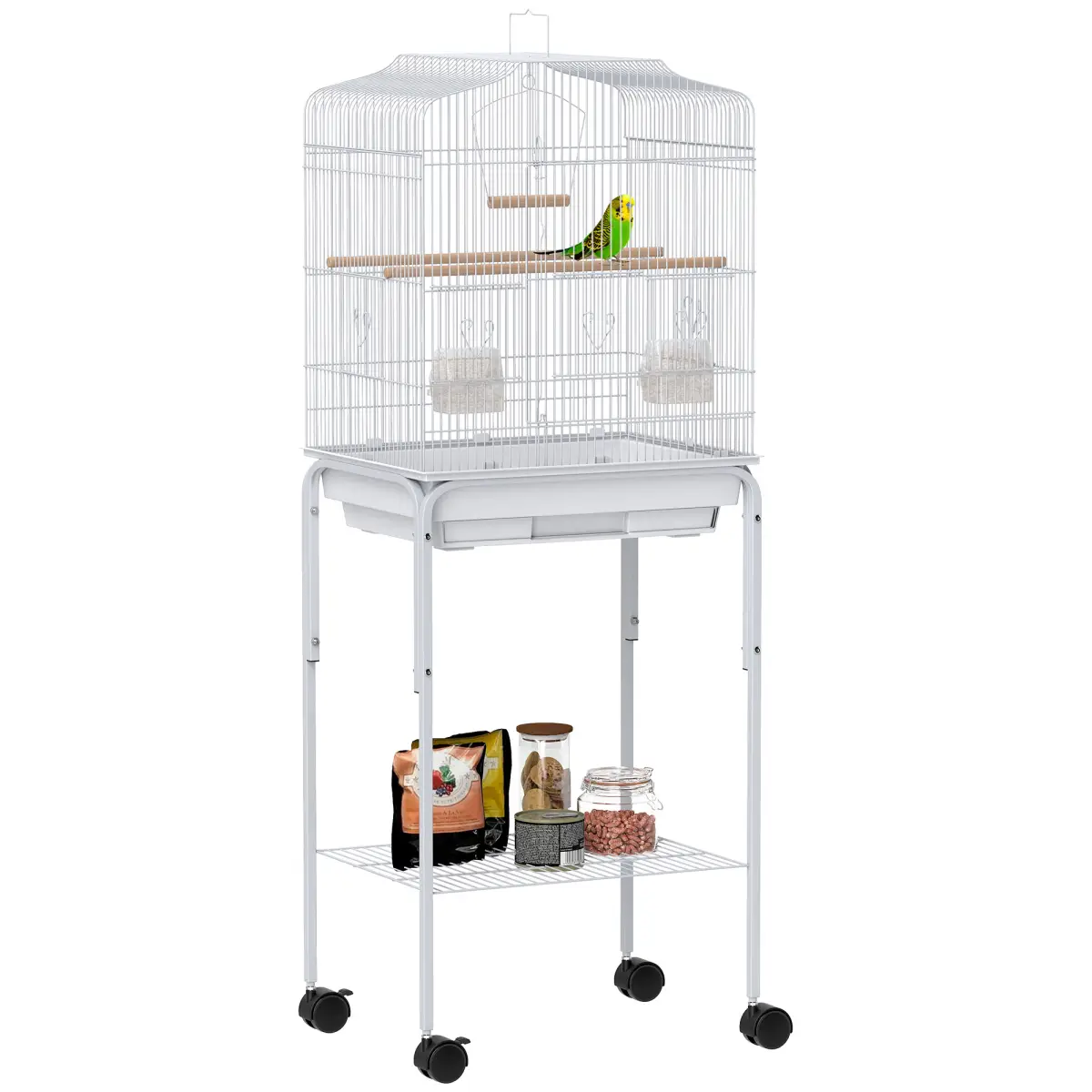 PawHut PawHut Bird Cage for Budgie Finch Canary Parakeet W/ Stand Tray - Bird Cage