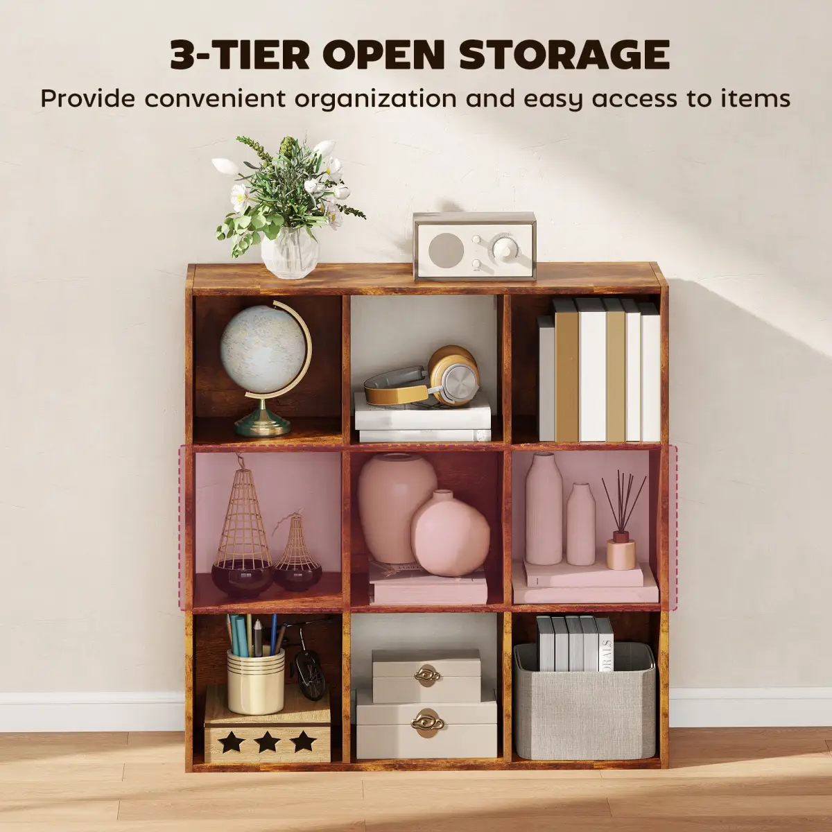 HOMCOM HOMCOM Storage Cupboard Bookcase Bookshelf Home Office - Bookcase