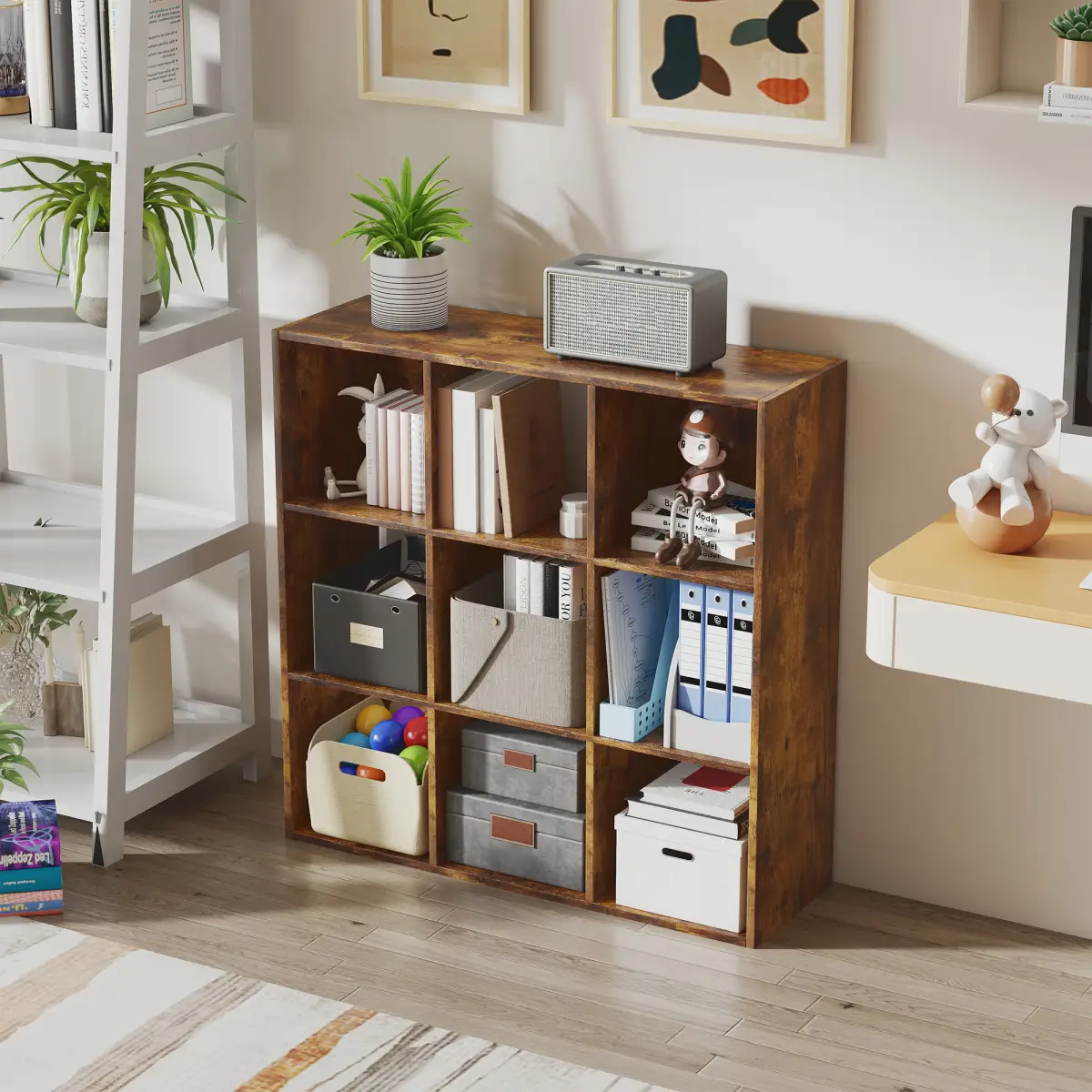 HOMCOM HOMCOM Storage Cupboard Bookcase Bookshelf Home Office - Bookcase
