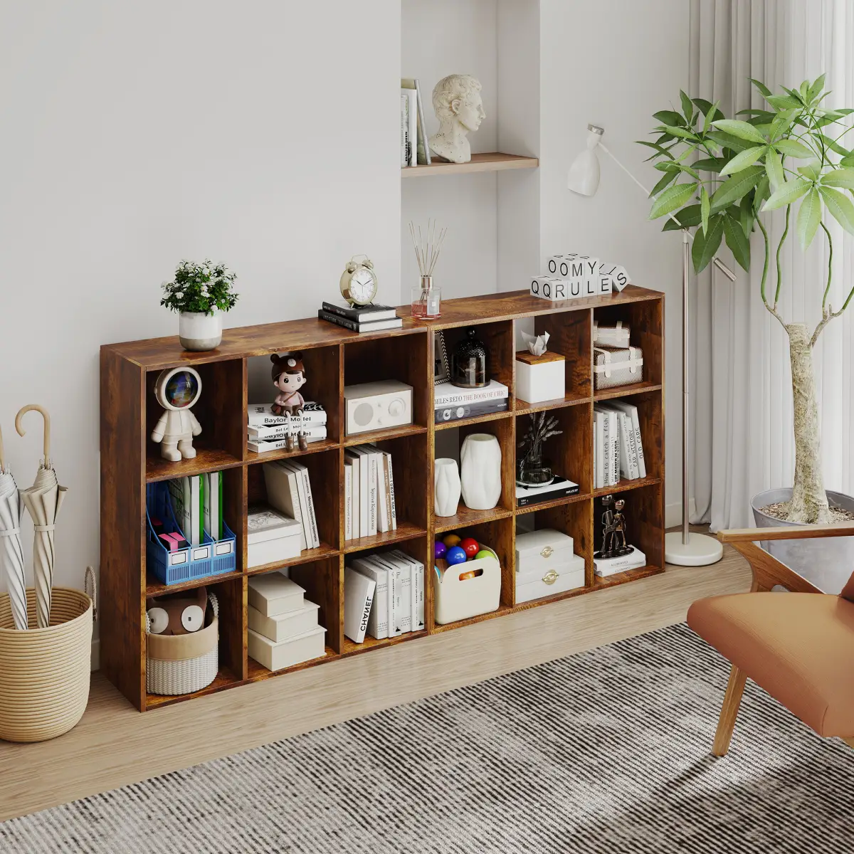 HOMCOM HOMCOM Storage Cupboard Bookcase Bookshelf Home Office - Bookcase