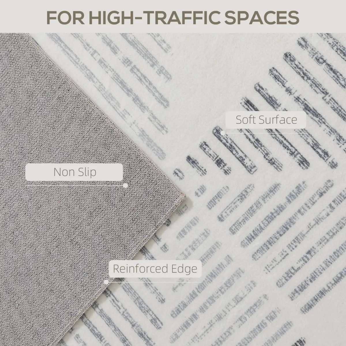 HOMCOM Non-Slip Large Rug for Living Room - Rug