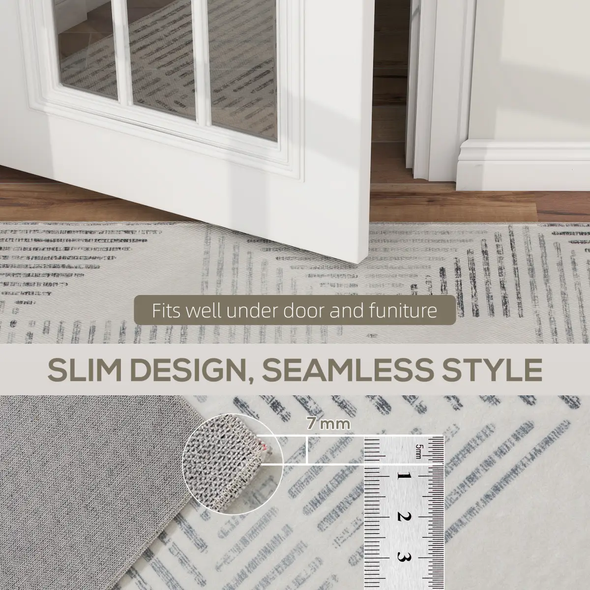 HOMCOM Non-Slip Large Rug for Living Room - Rug
