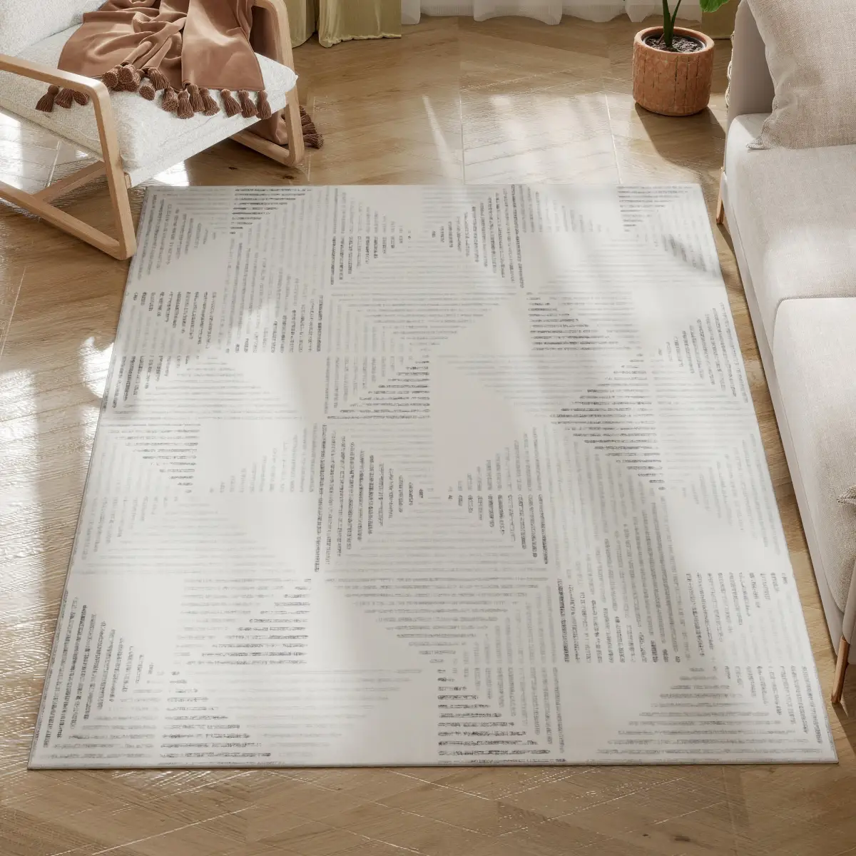 HOMCOM Non-Slip Large Rug for Living Room - Rug