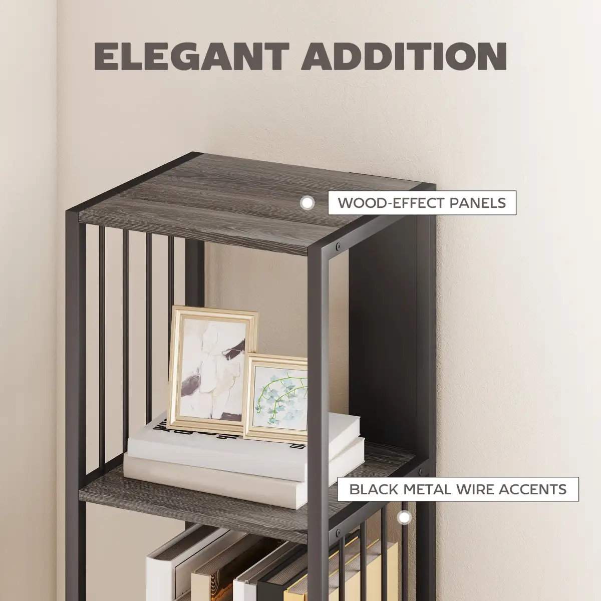 HOMCOM HOMCOM Bookshelf, Freestanding Display Storage Unit - Display Cabinet