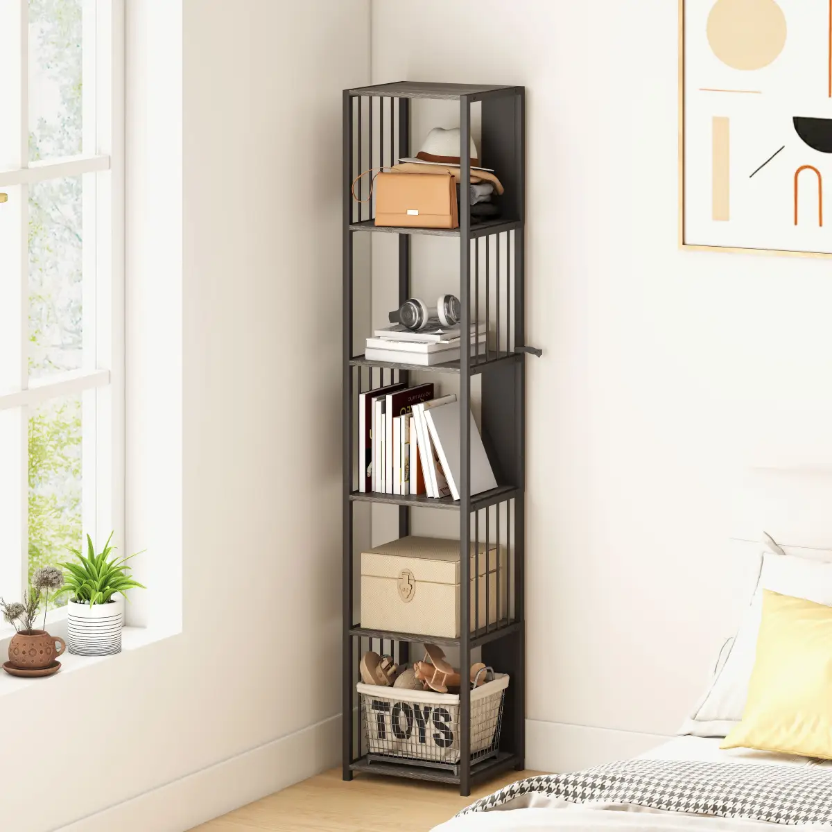 HOMCOM HOMCOM Bookshelf, Freestanding Display Storage Unit - Display Cabinet