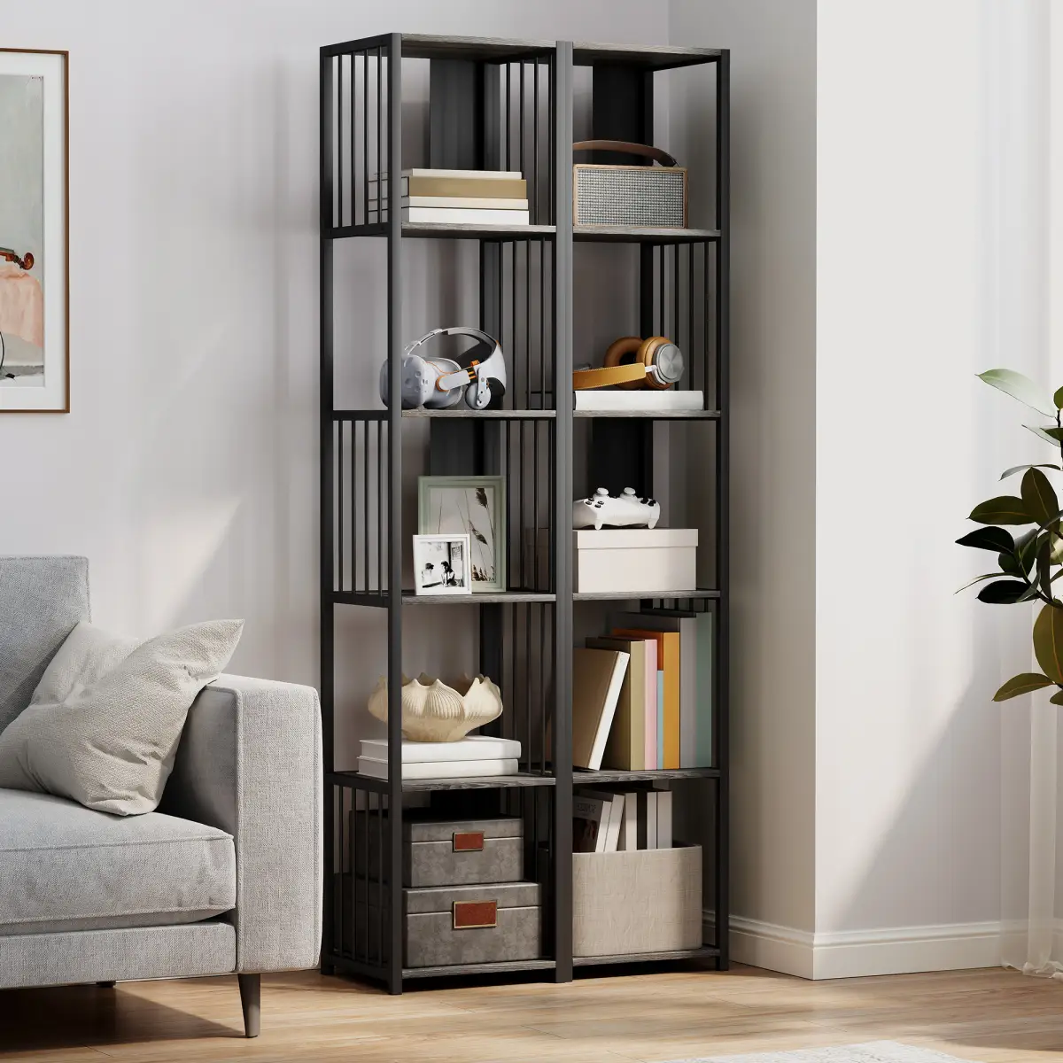 HOMCOM HOMCOM Bookshelf, Freestanding Display Storage Unit - Display Cabinet