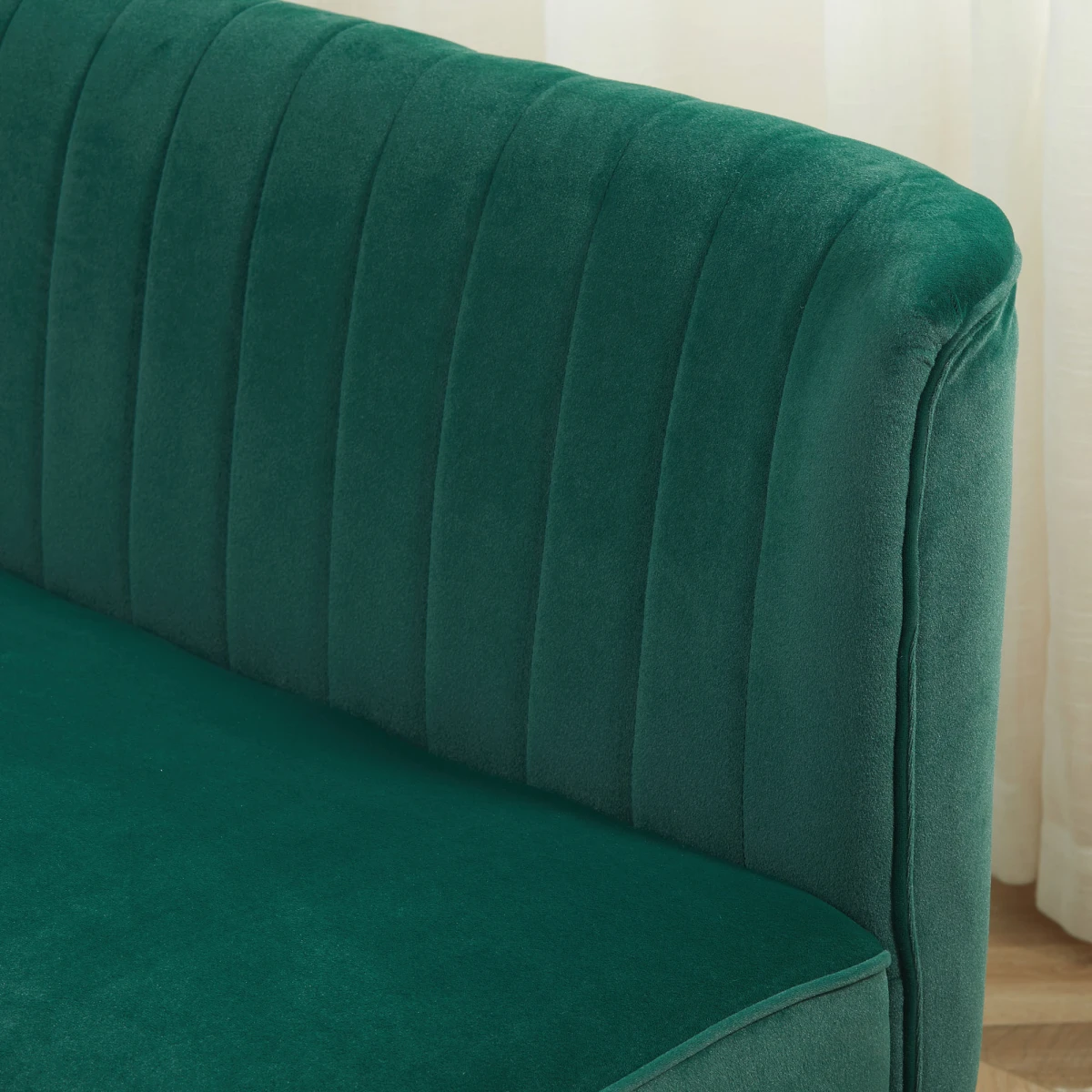 HOMCOM HOMCOM Velvet-Feel Double Sofa 117cm Wide Pocket-Spring Padding High Back For Living Rooms - Sofa