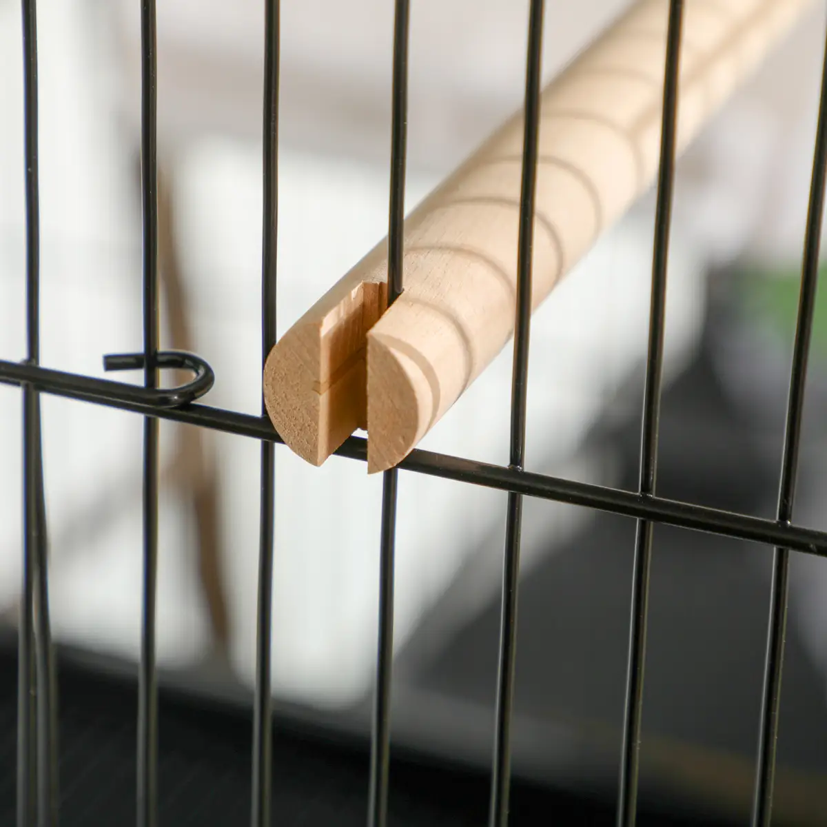 PawHut PawHut 2 In 1 Large Bird Cage Aviary with Wheels, Slide-out Trays Wood Perches - Bird Cage