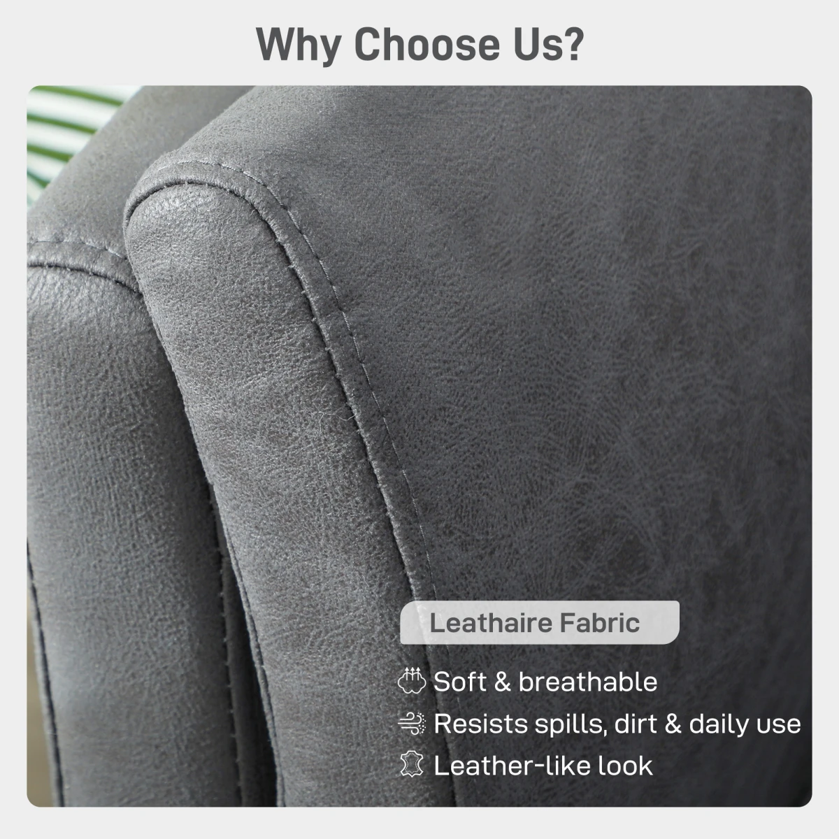 HOMCOM HOMCOM Loveseat Sofa Compact Leathaire Upholstery Bedroom - Sofa