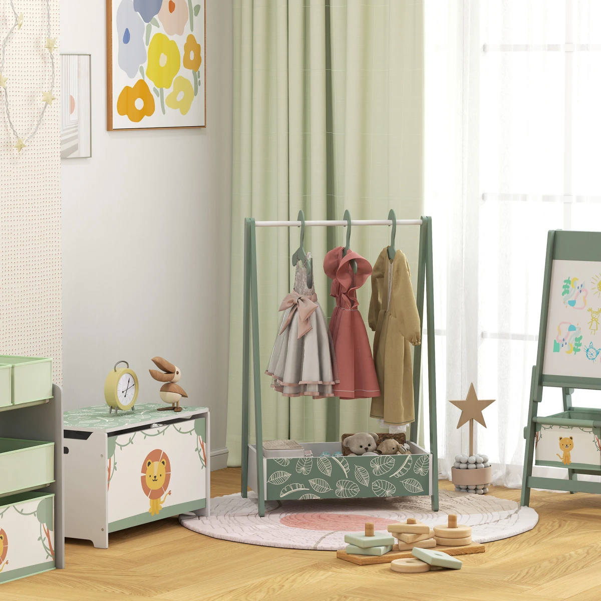 AIYAPLAY Baby Clothes Rack Small With Hangers For Kids by AIYAPLAY