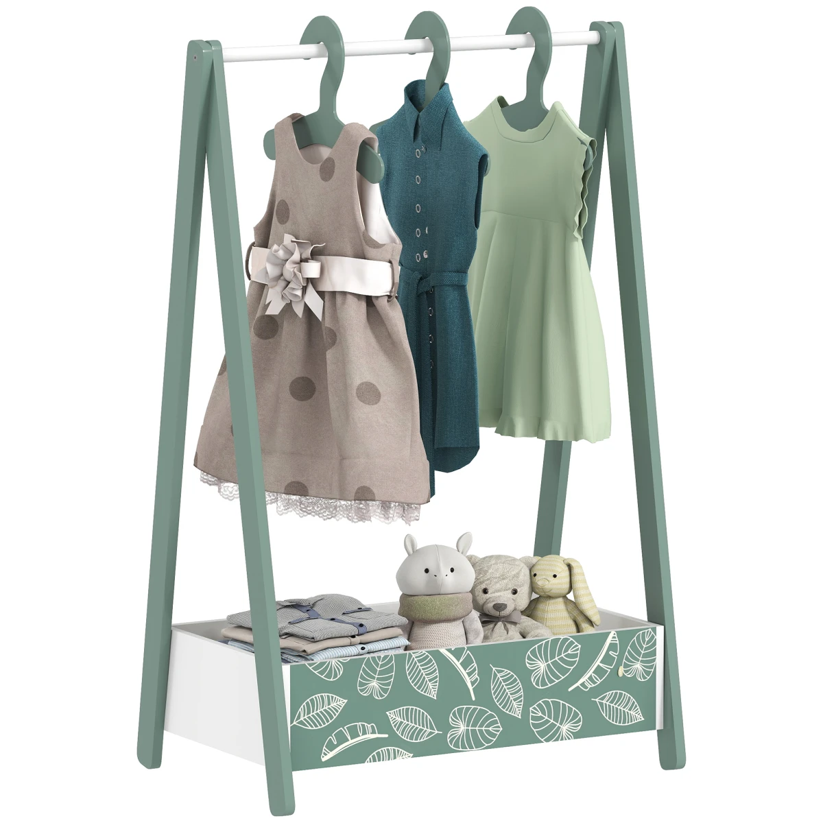 AIYAPLAY AIYAPLAY Baby Clothes Rack Small With Hangers For Kids - Wardrobe