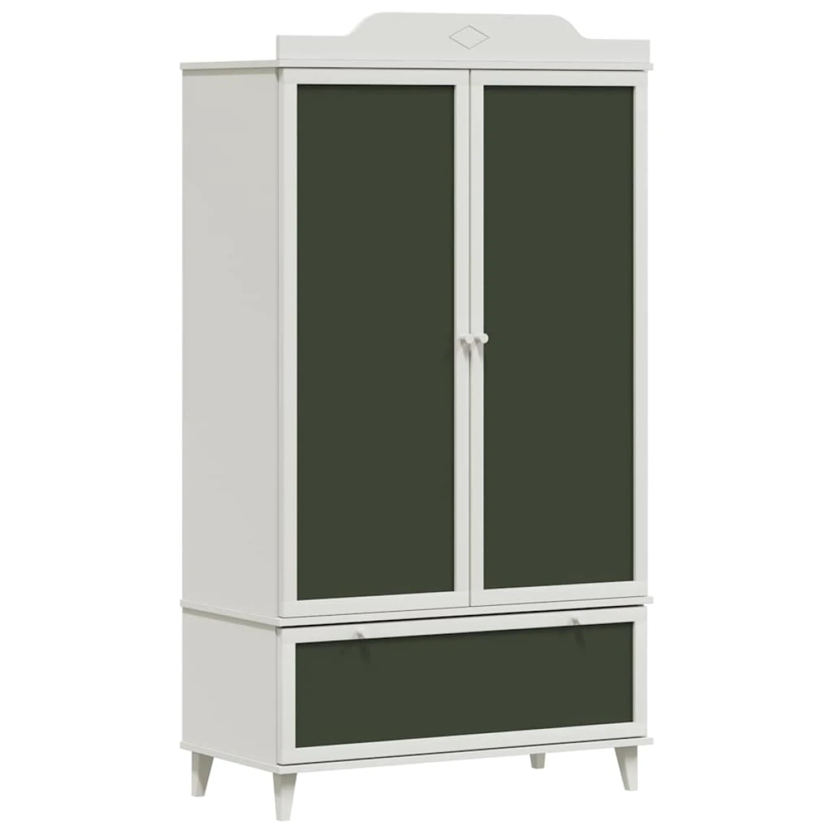 vidaXL vidaXL Chalkboard Wardrobe Cabinet Two Door Drawer Chalkboard Finish For Kids Room - Wardrobe
