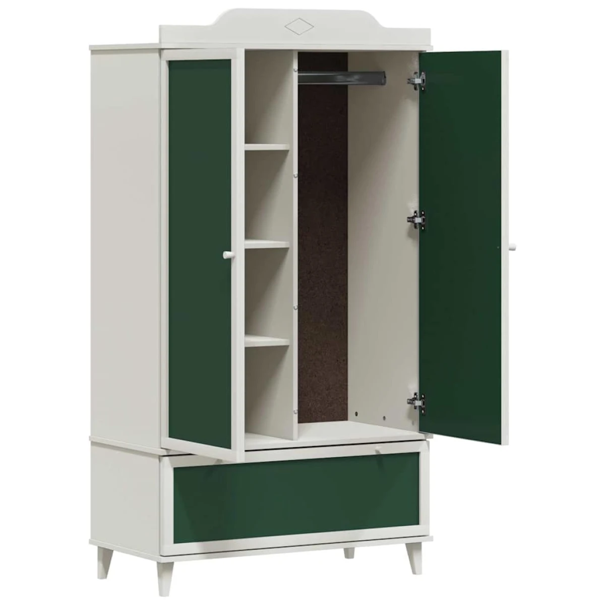 vidaXL vidaXL Chalkboard Wardrobe Cabinet Two Door Drawer Chalkboard Finish For Kids Room - Wardrobe