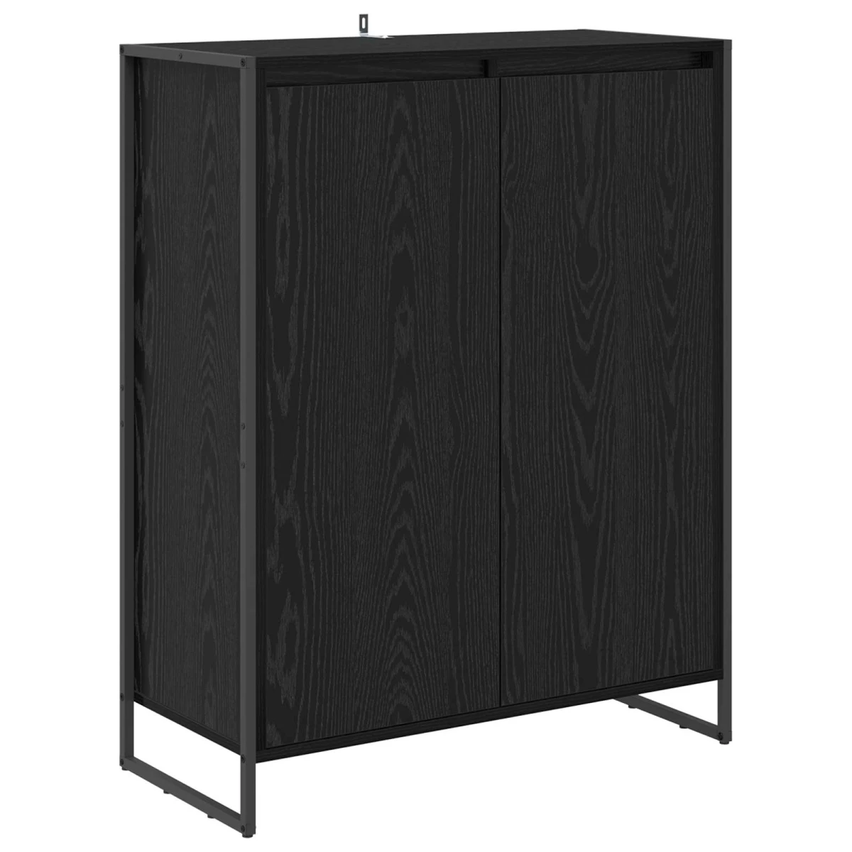 vidaXL vidaXL Shoe Cabinet Black Oak 79 x 36 x 100 cm Engineered Wood -
