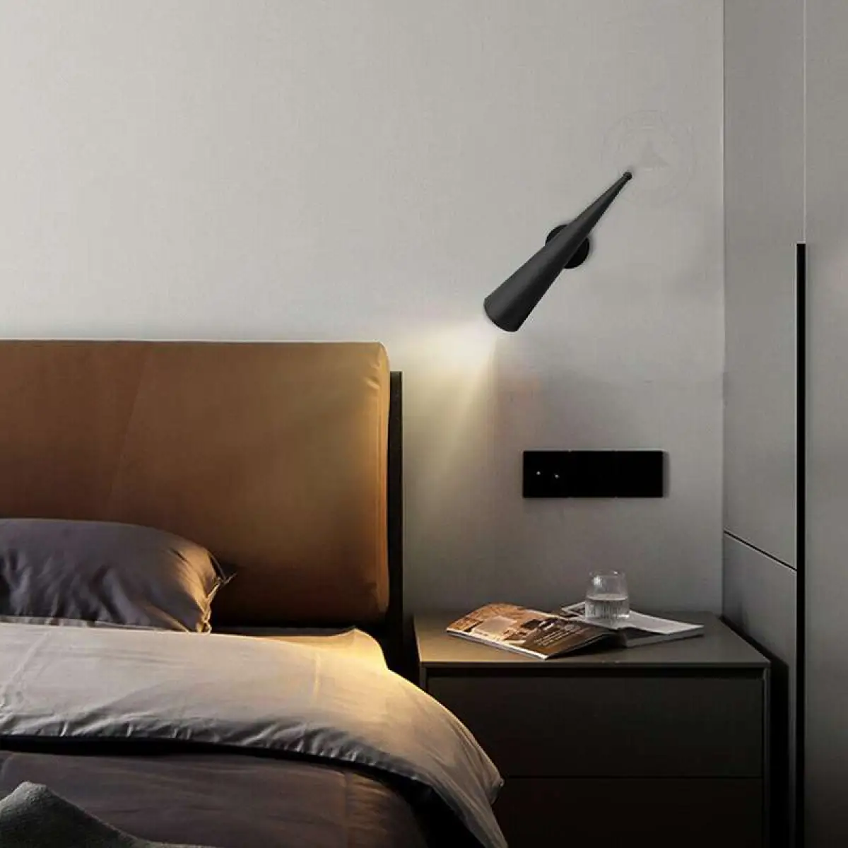 LEDSone Modern Black GU10 Cone Wall Light Adjustable Spotlight~4598 - Spotlight