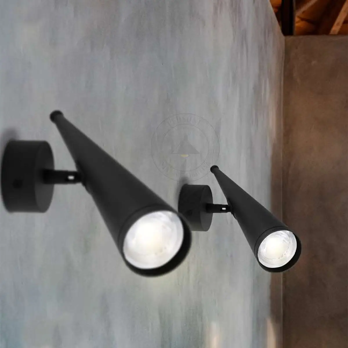 LEDSone Modern Black GU10 Cone Wall Light Adjustable Spotlight~4598 - Spotlight