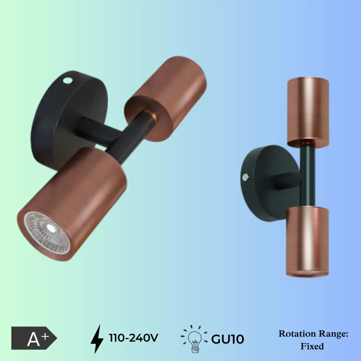 LEDSone Double Head Up and Down Wall Light GU10 Spotlight-5632 - Spotlight