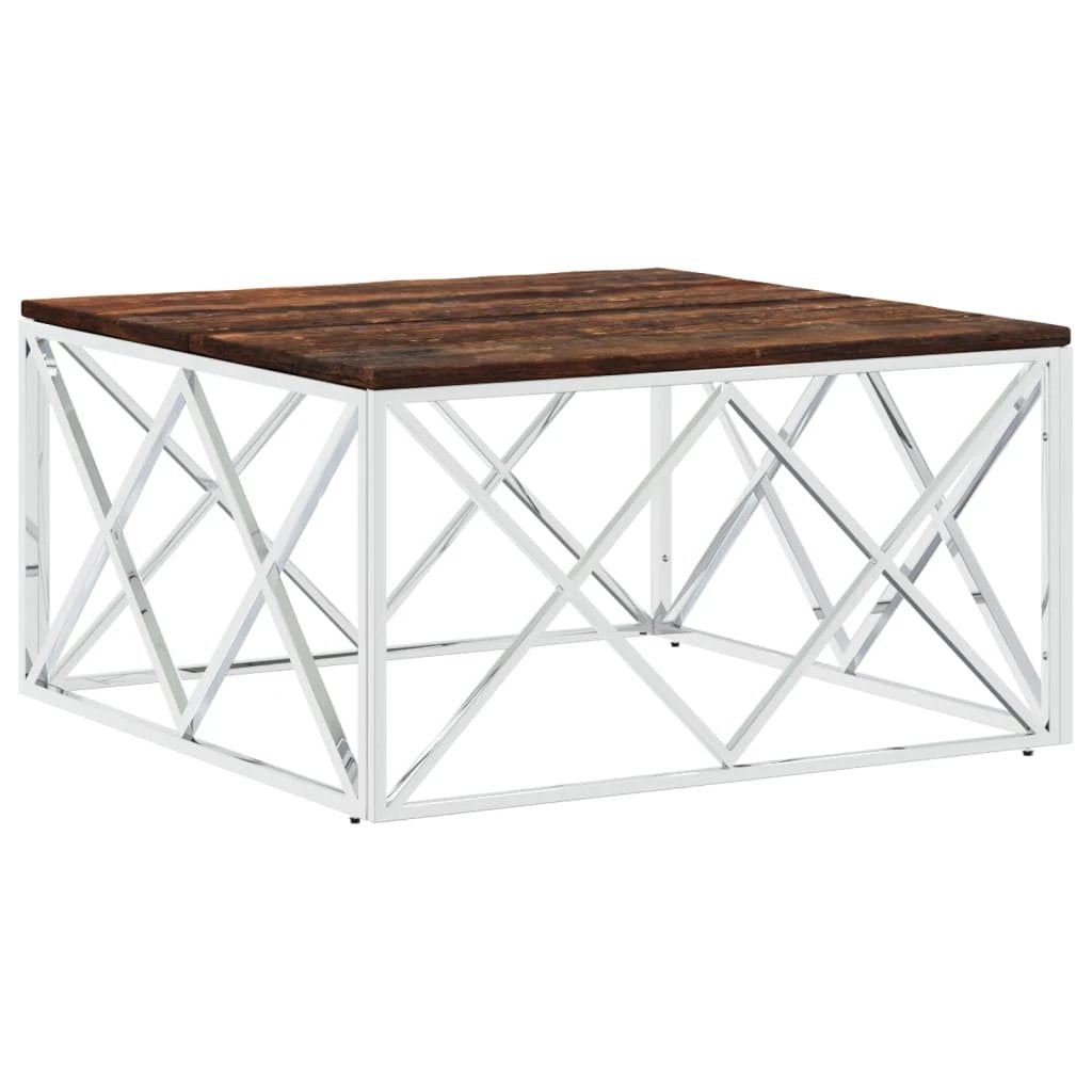 vidaXL VidaXL Coffee Table Compact Stainless Steel Frame - Coffee Table