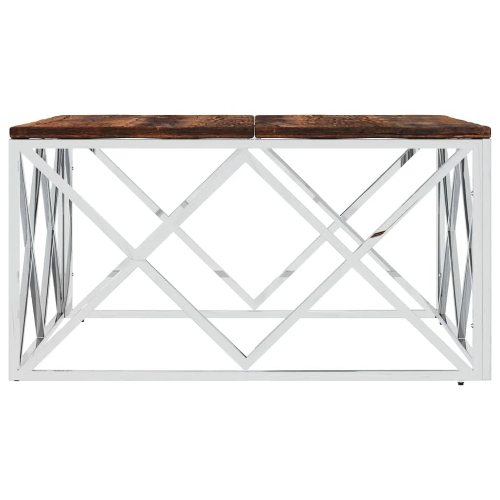 vidaXL VidaXL Coffee Table Compact Stainless Steel Frame - Coffee Table