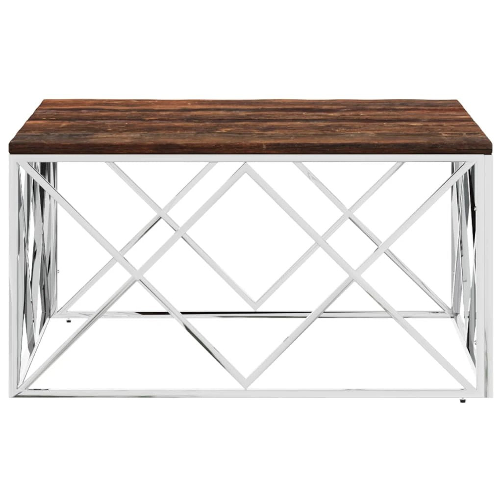 vidaXL VidaXL Coffee Table Compact Stainless Steel Frame - Coffee Table