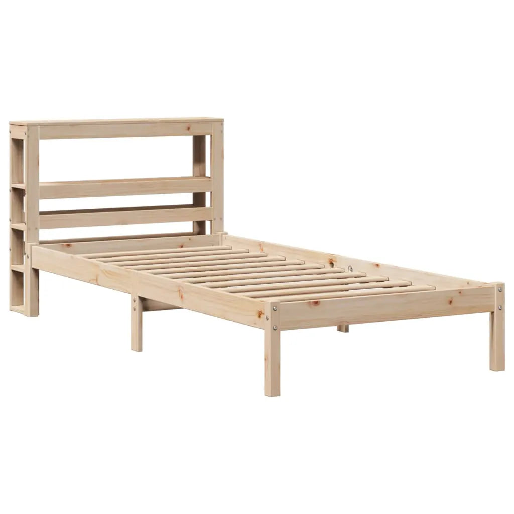 vidaXL Bed Frame without Mattress 75x190 cm Small Single Solid Wood Pine - from vidaXL