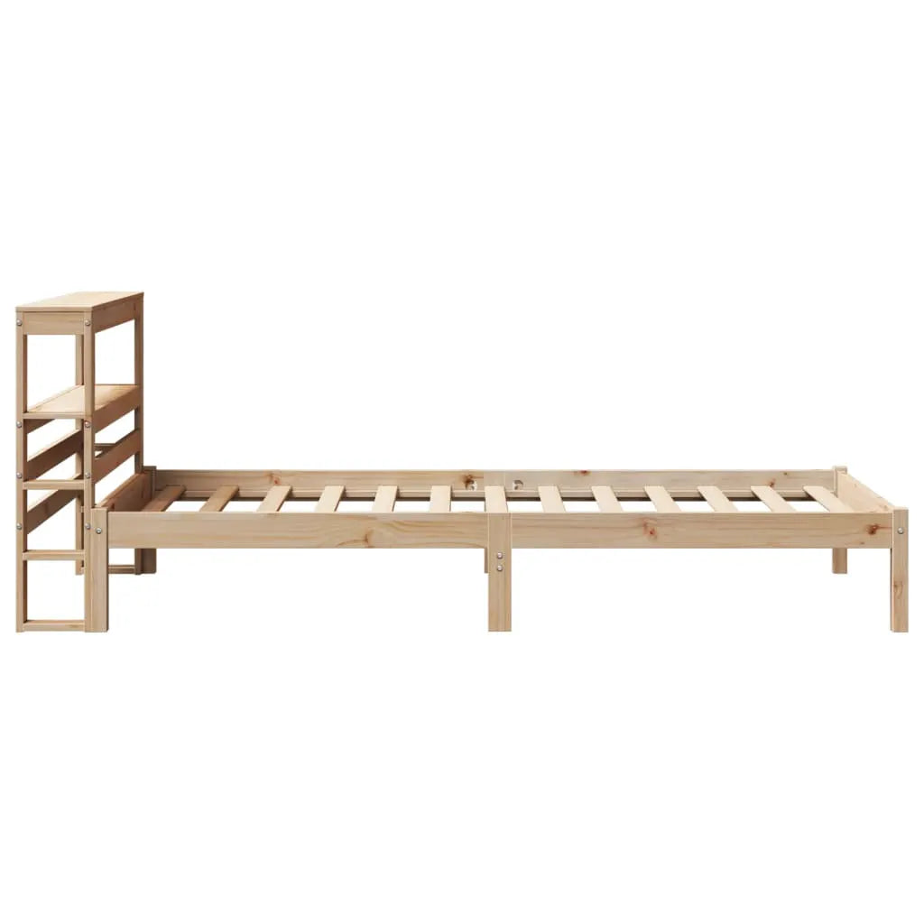 vidaXL Bed Frame without Mattress 75x190 cm Small Single Solid Wood Pine - from vidaXL