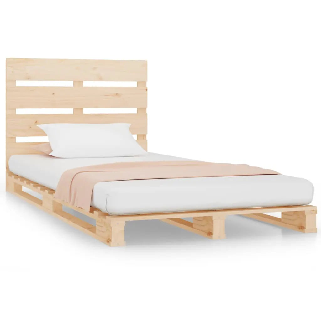 vidaXL Bed Frame without Mattress 90x190 cm Single Solid Wood Pine Single - from vidaXL