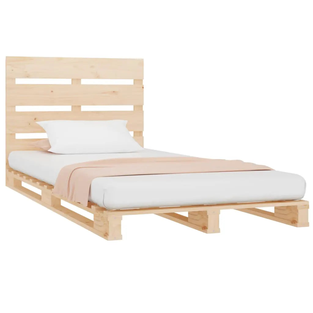 vidaXL Bed Frame without Mattress 90x190 cm Single Solid Wood Pine Single - from vidaXL