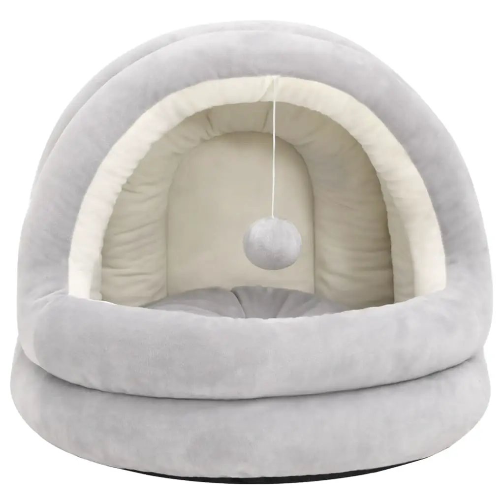 vidaXL vidaXL Cat Bed 40x40x35 cm Grey and Cream - Cat Beds