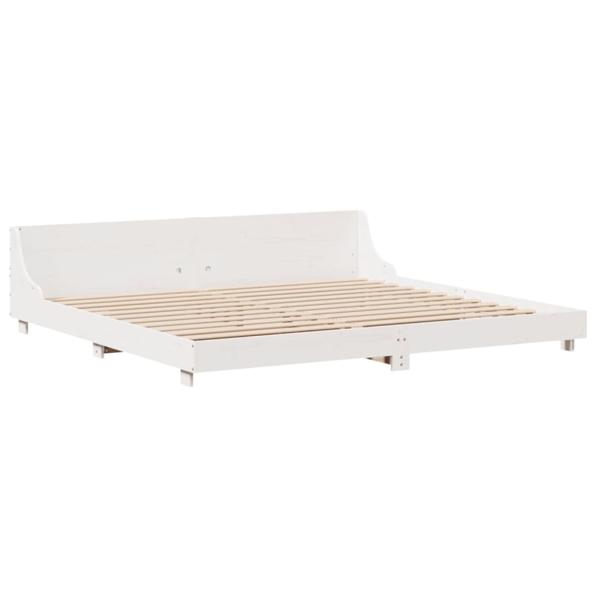 vidaXL Bed Frame without Mattress White 180x200 cm Super King Solid Wood Pine - from vidaXL