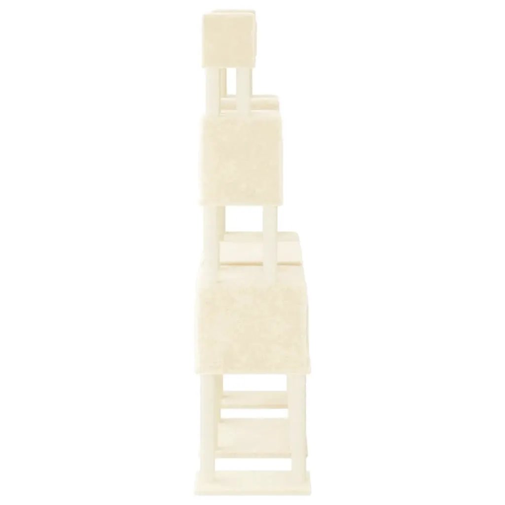 vidaXL vidaXL Cat Tree with Sisal Scratching Posts Cream 199 cm - Cat Tree