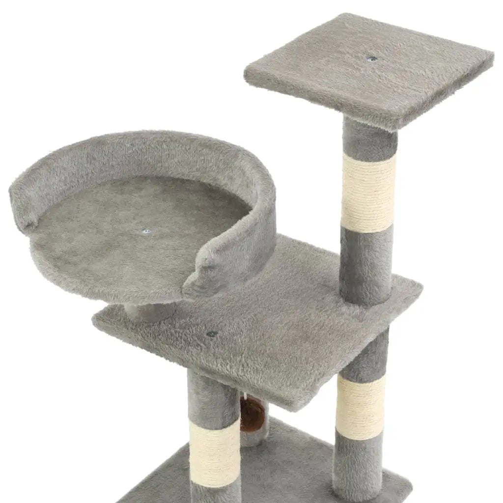 vidaXL vidaXL Cat Tree with Sisal Scratching Posts 65 cm Grey - Cat Tree