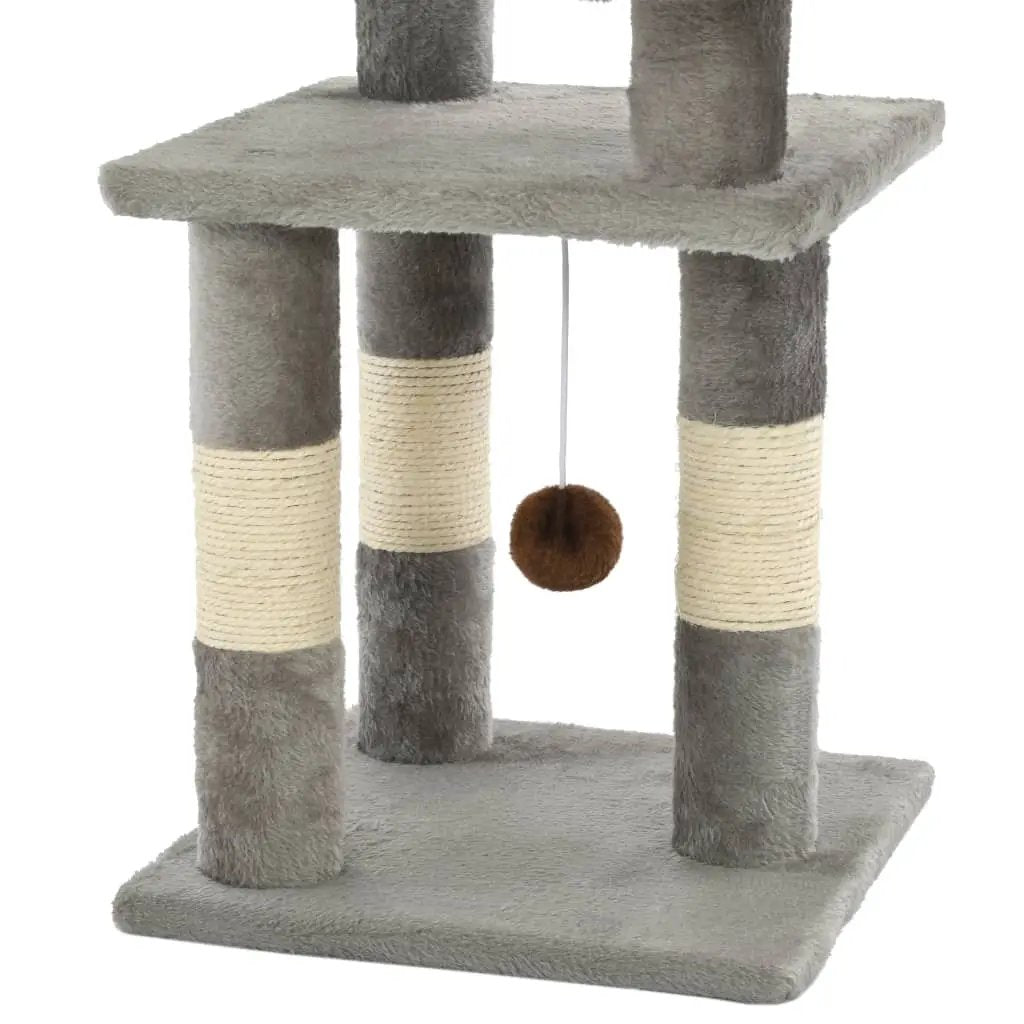 vidaXL vidaXL Cat Tree with Sisal Scratching Posts 65 cm Grey - Cat Tree