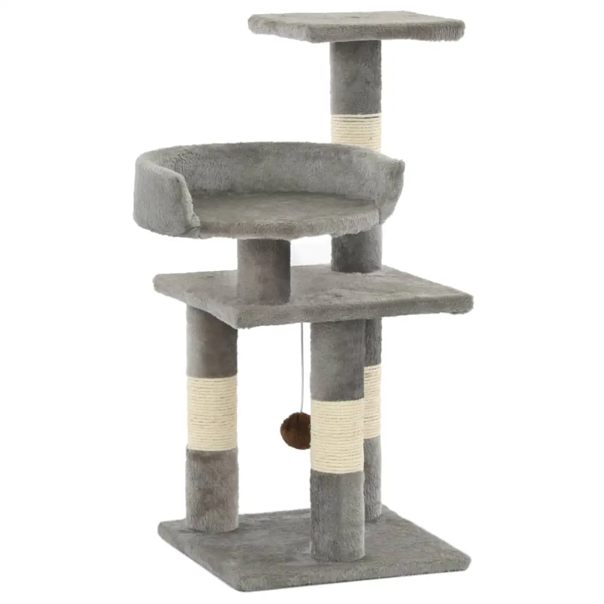 vidaXL vidaXL Cat Tree with Sisal Scratching Posts 65 cm Grey - Cat Tree