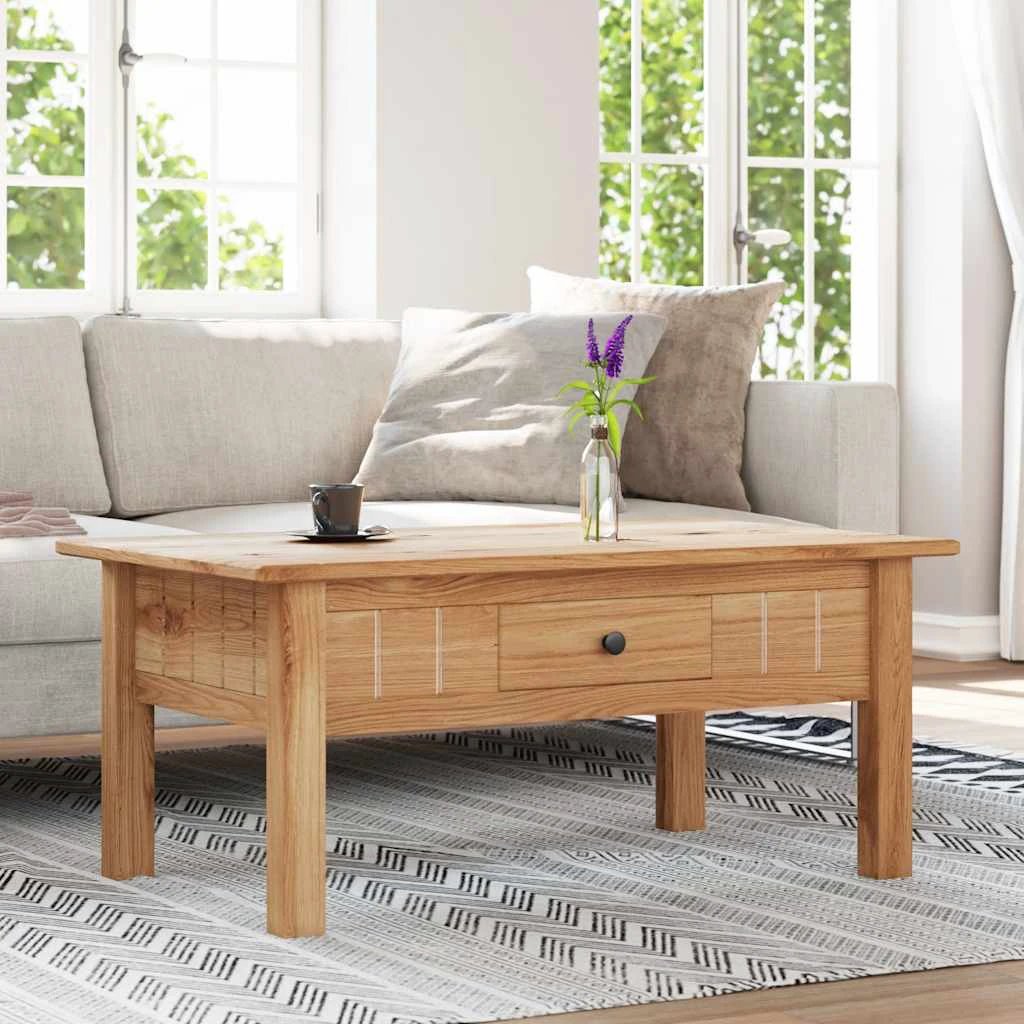 vidaXL VidaXL Coffee Table 100x60x43.5 cm Panama Range Solid Pine With Drawer For Living Room - Coffee Table
